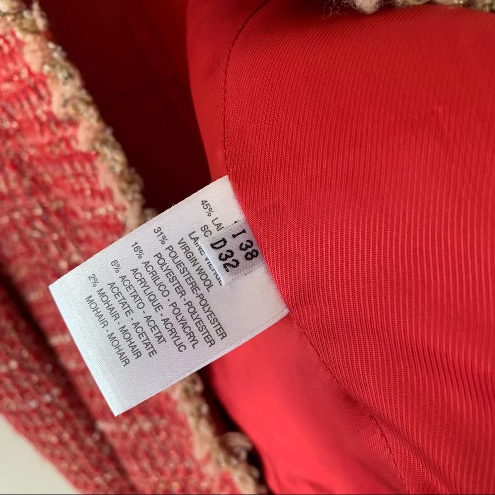 NWOT Blumarine beaded tweed jacket